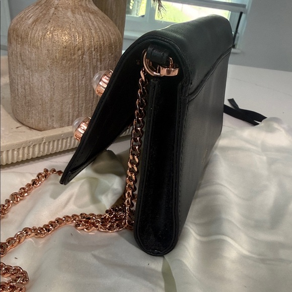 Ted Baker Black Pearl-Stud Bag Rose Gold + Pearls - Picture 5 of 16